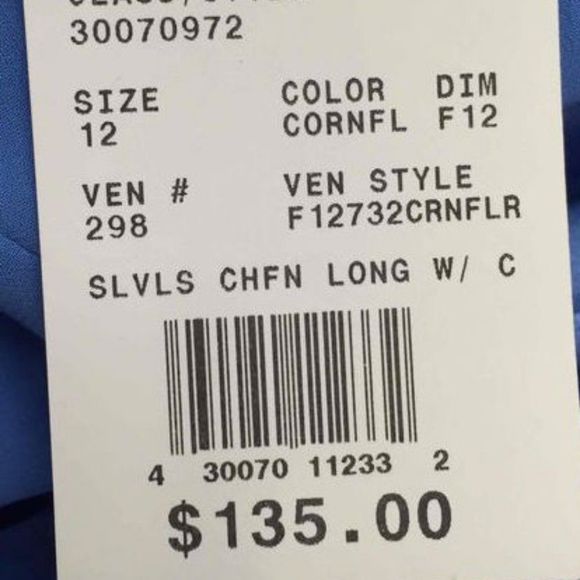 NWT Stunning David's Bridal Women's Blue Dress S12 - Picture 10 of 10